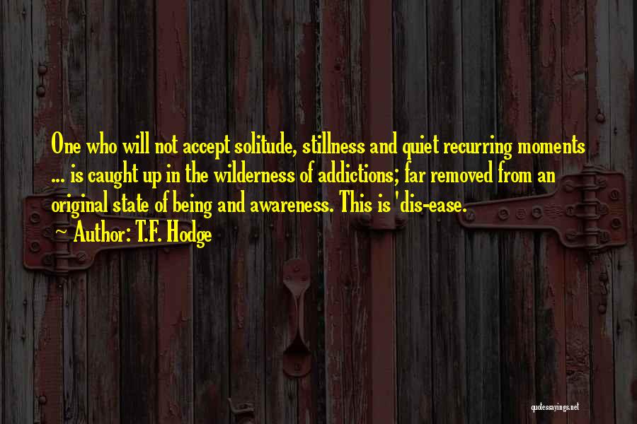 Stillness And Quiet Quotes By T.F. Hodge