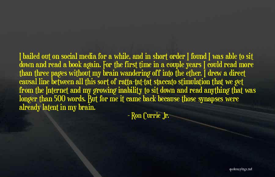 Stimulation Quotes By Ron Currie Jr.