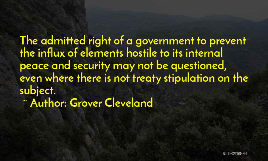 Stipulation Quotes By Grover Cleveland