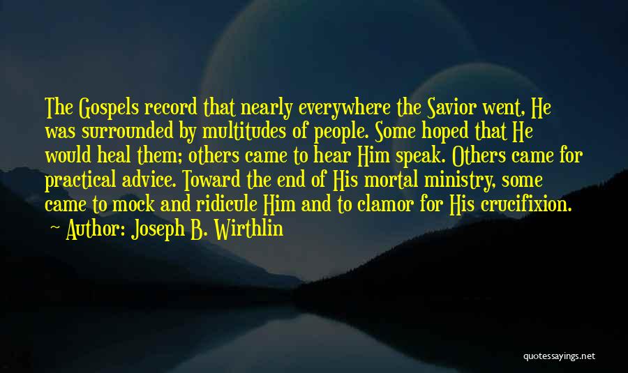 Stipulations For Unemployment Quotes By Joseph B. Wirthlin