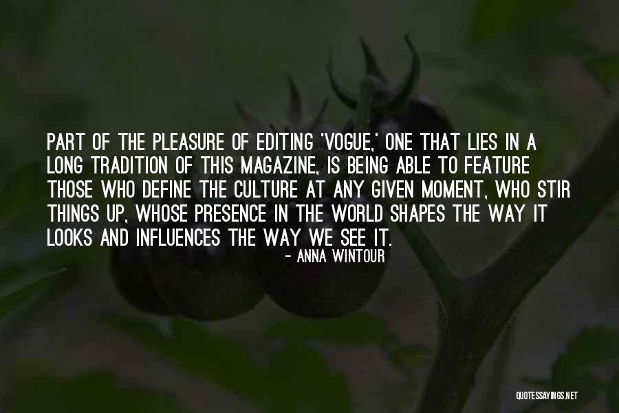 Stir Things Up Quotes By Anna Wintour