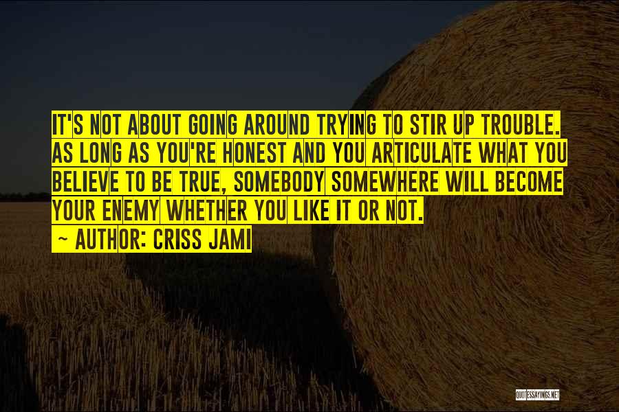 Stir Up Trouble Quotes By Criss Jami