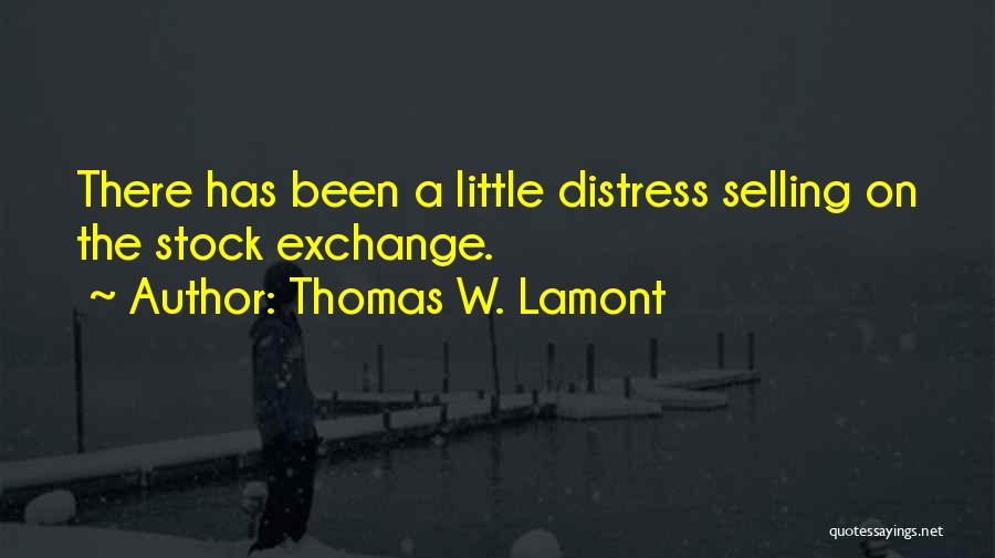 Stock Exchange Quotes By Thomas W. Lamont