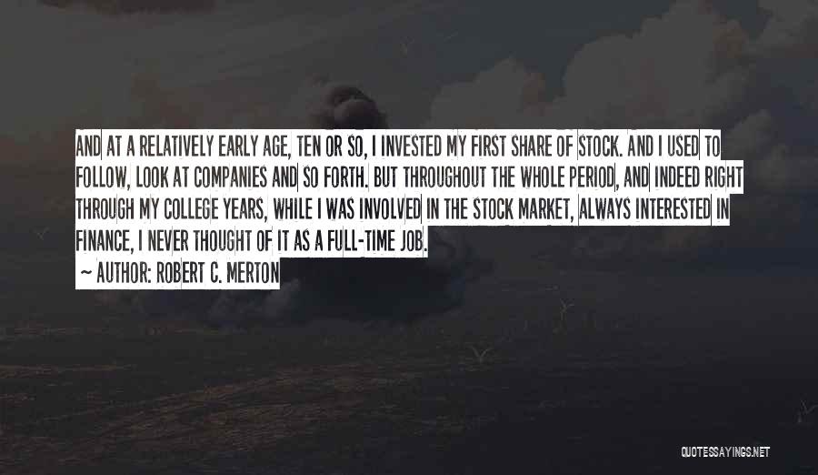 Stock Market Share Quotes By Robert C. Merton