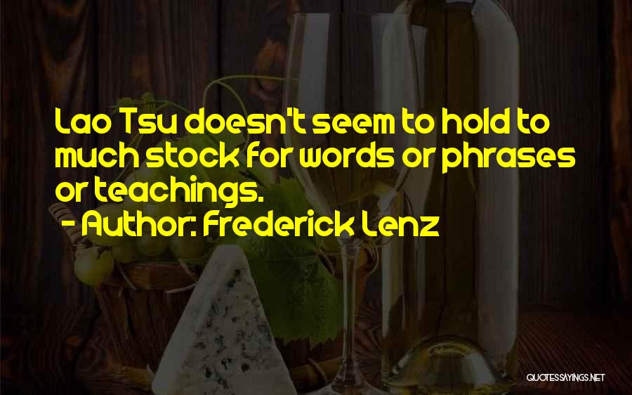 Stock Quotes By Frederick Lenz