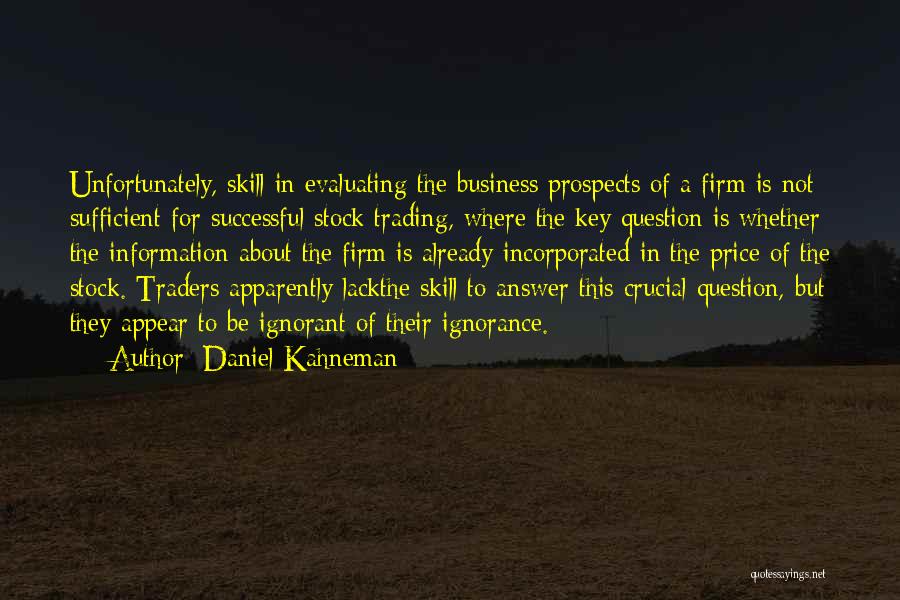 Stock Trading Quotes By Daniel Kahneman