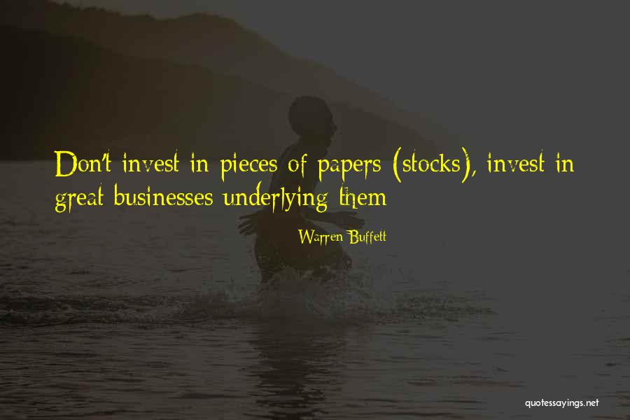 Stocks From Warren Buffett Quotes By Warren Buffett Stocks From Warren Buffett Quotes By Warren Buffett