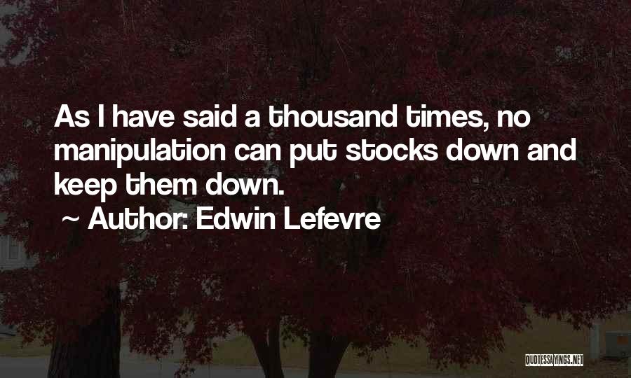Stocks Quotes By Edwin Lefevre