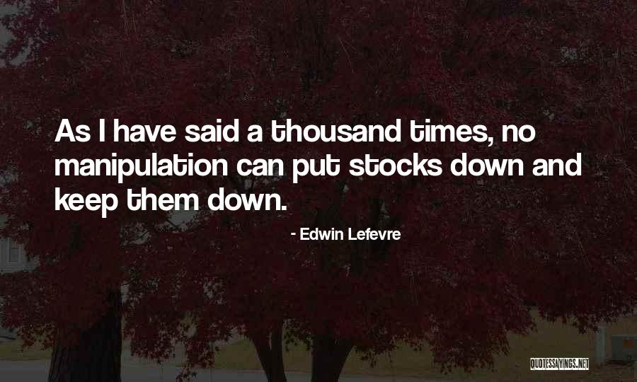 Stocks Quotes By Edwin Lefevre