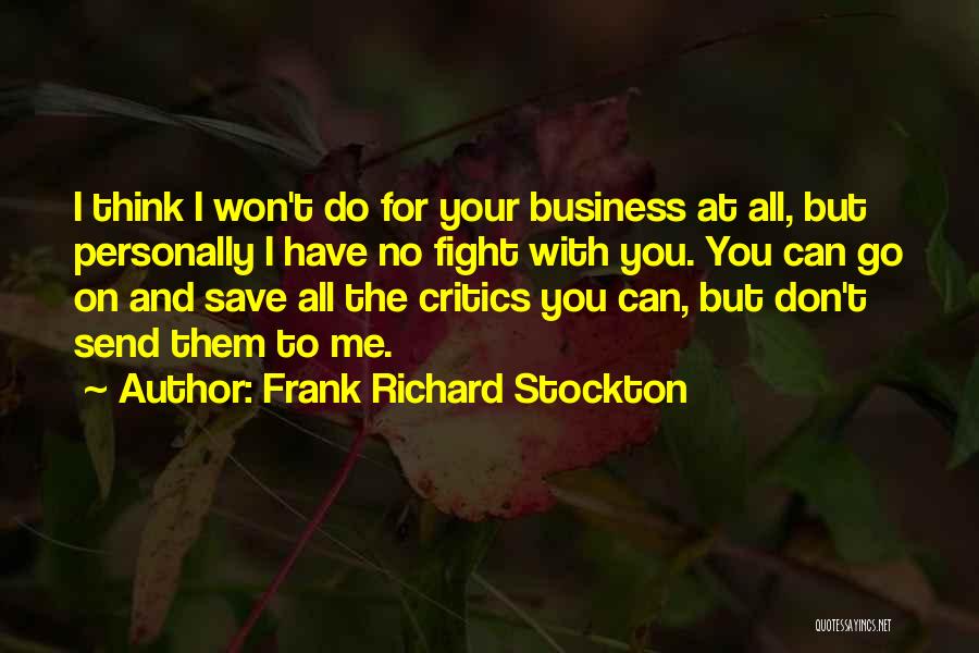 Stockton Quotes By Frank Richard Stockton