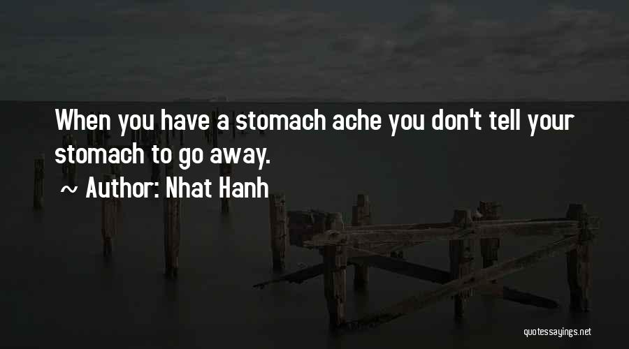 Stomach Ache Quotes By Nhat Hanh