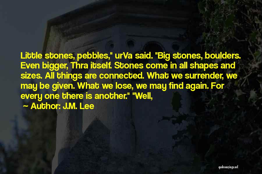 Stones And Pebbles Quotes By J.M. Lee