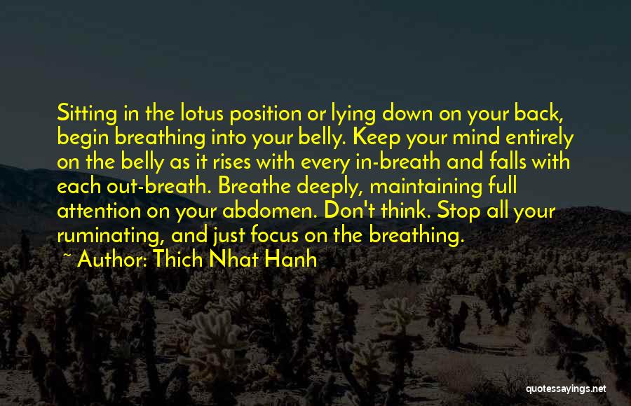 Stop And Breathe Quotes By Thich Nhat Hanh