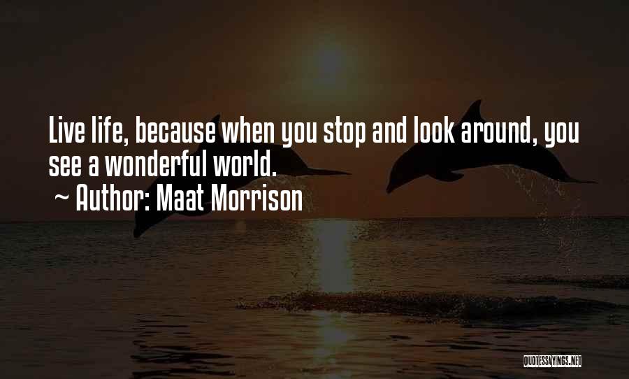 Stop And Look Around Quotes By Maat Morrison