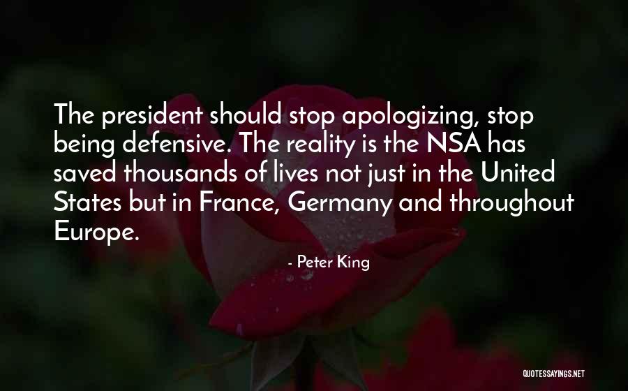 Stop Being So Defensive Quotes By Peter King Stop Being So Defensive Quotes By Peter King