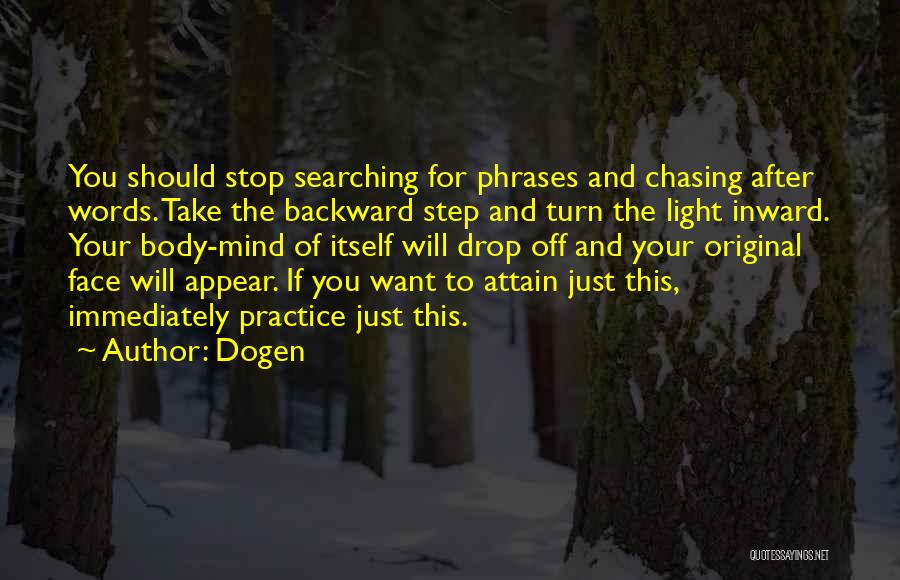 Stop Chasing After Someone Quotes By Dogen