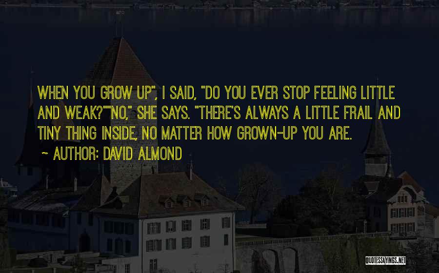 Stop Feeling Sorry Quotes By David Almond