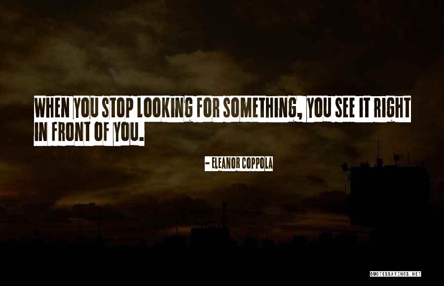 Stop Looking Quotes By Eleanor Coppola Stop Looking Quotes By Eleanor Coppola
