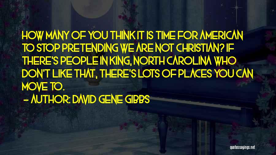 Stop Pretending You Like Me Quotes By David Gene Gibbs