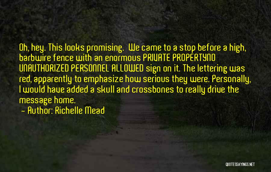 Stop Promising Quotes By Richelle Mead