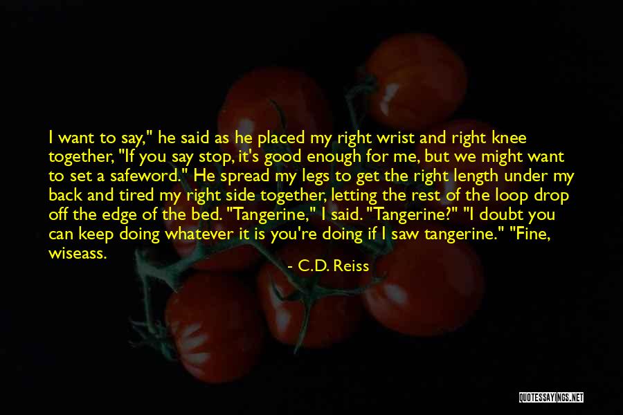 Stop Self Doubt Quotes By C.D. Reiss Stop Self Doubt Quotes By C.D. Reiss