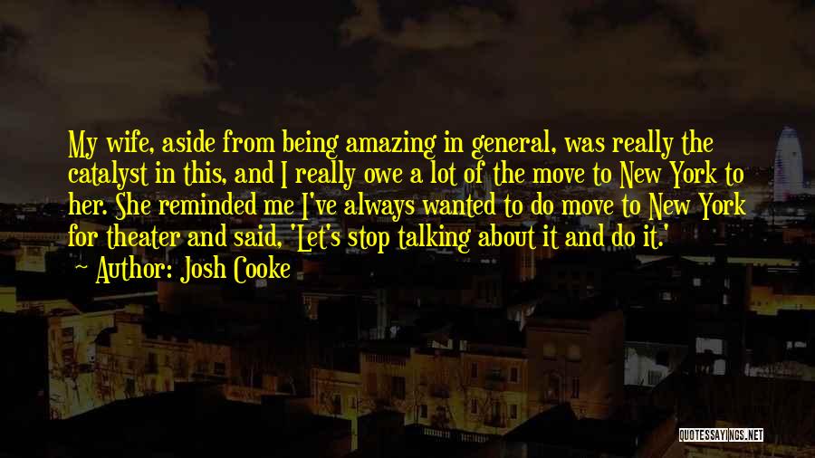 Stop Talking Me Quotes By Josh Cooke