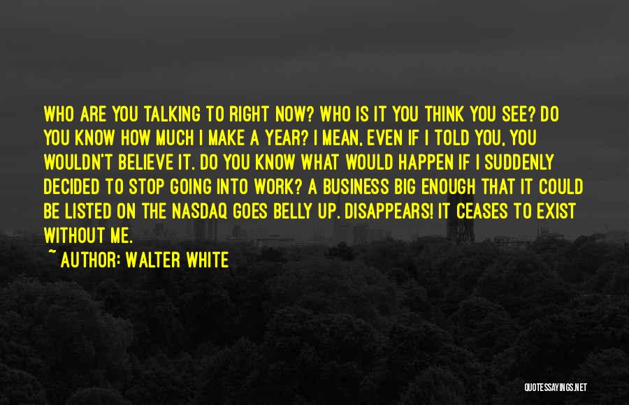 Stop Talking To Me Quotes By Walter White