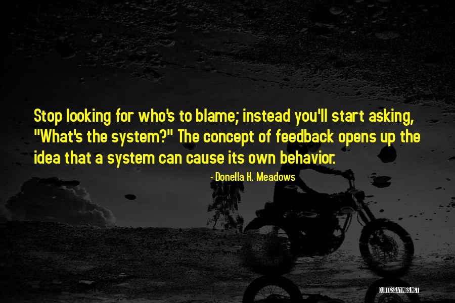 Stop The Blame Quotes By Donella H. Meadows Stop The Blame Quotes By Donella H. Meadows