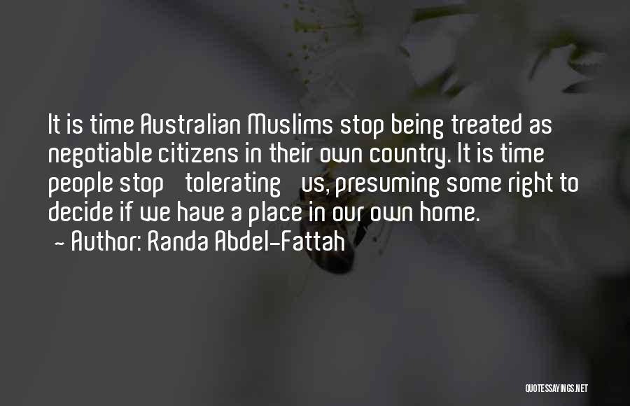 Stop Tolerating Quotes By Randa Abdel-Fattah