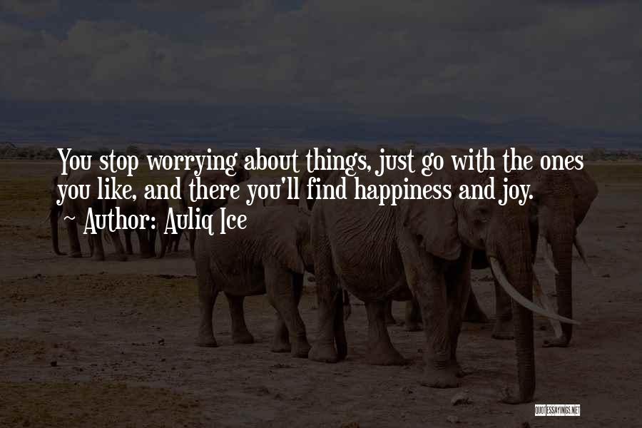 Stop Worrying About Others Quotes By Auliq Ice