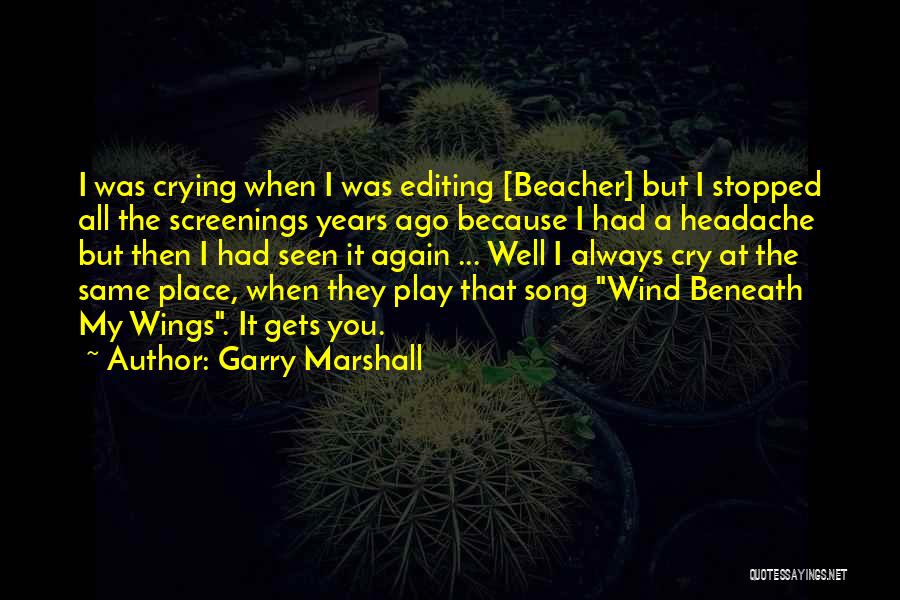 Stopped Crying Quotes By Garry Marshall