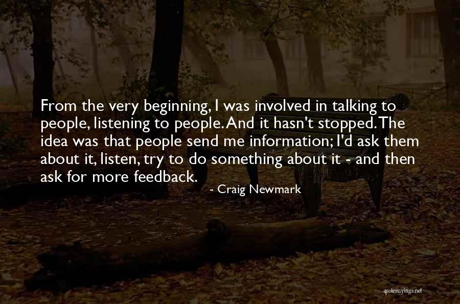 Stopped Talking Quotes By Craig Newmark