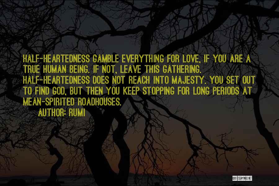 Stopping Love Quotes By Rumi