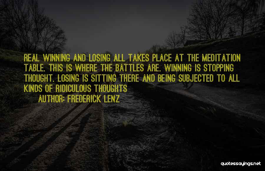 Stopping Quotes By Frederick Lenz