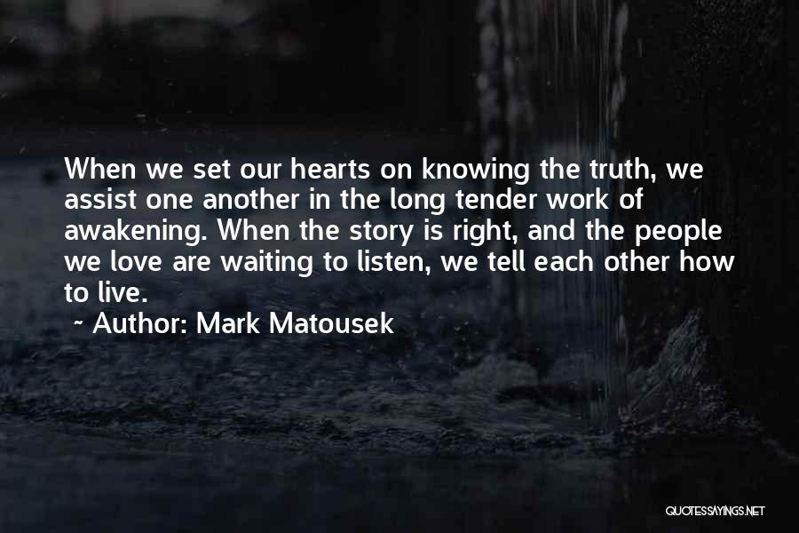 Story Of Our Love Quotes By Mark Matousek