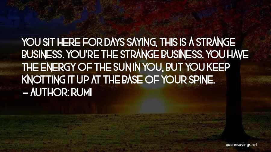 Strange Days Quotes By Rumi