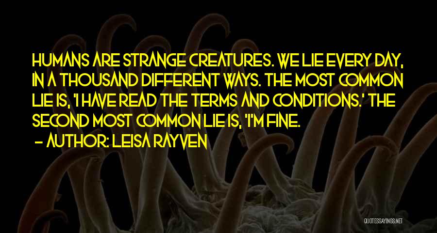 Strange Ways Quotes By Leisa Rayven