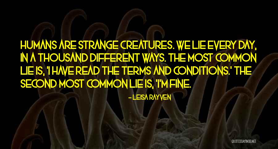 Strange Ways Quotes By Leisa Rayven