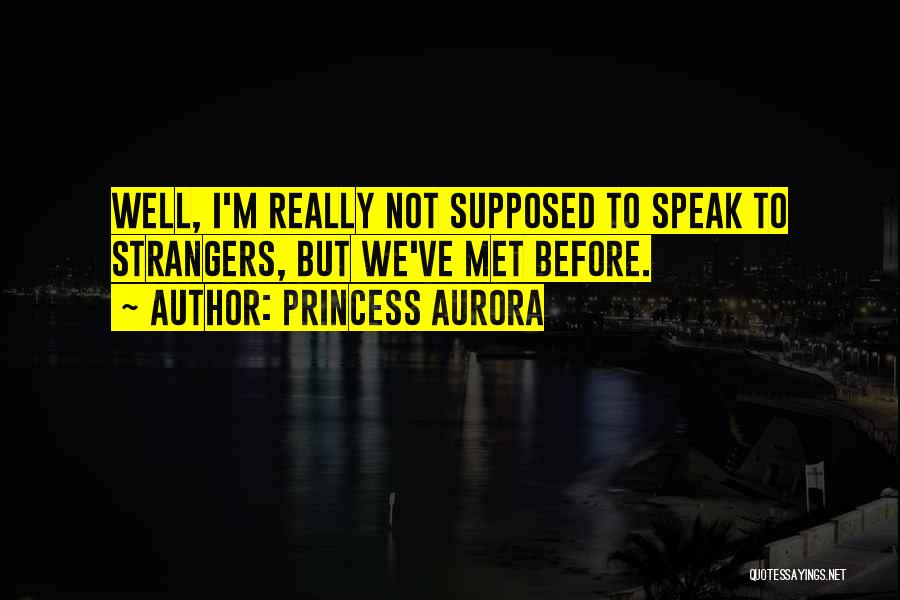 Strangers We Met Quotes By Princess Aurora