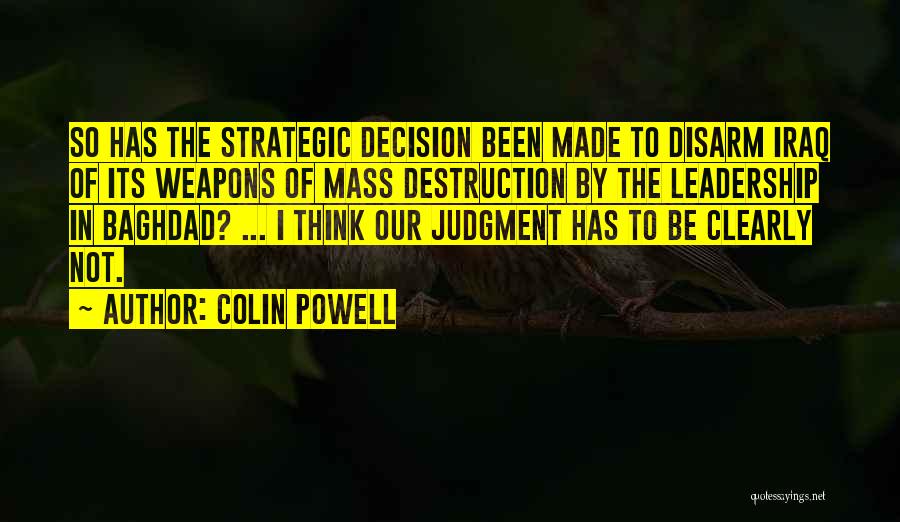 Strategic Leadership Quotes By Colin Powell