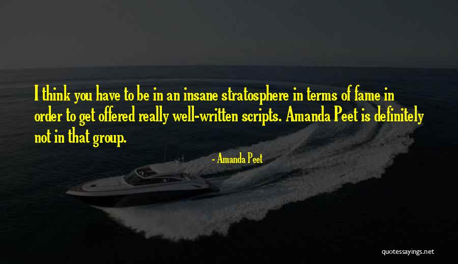 Stratosphere Quotes By Amanda Peet