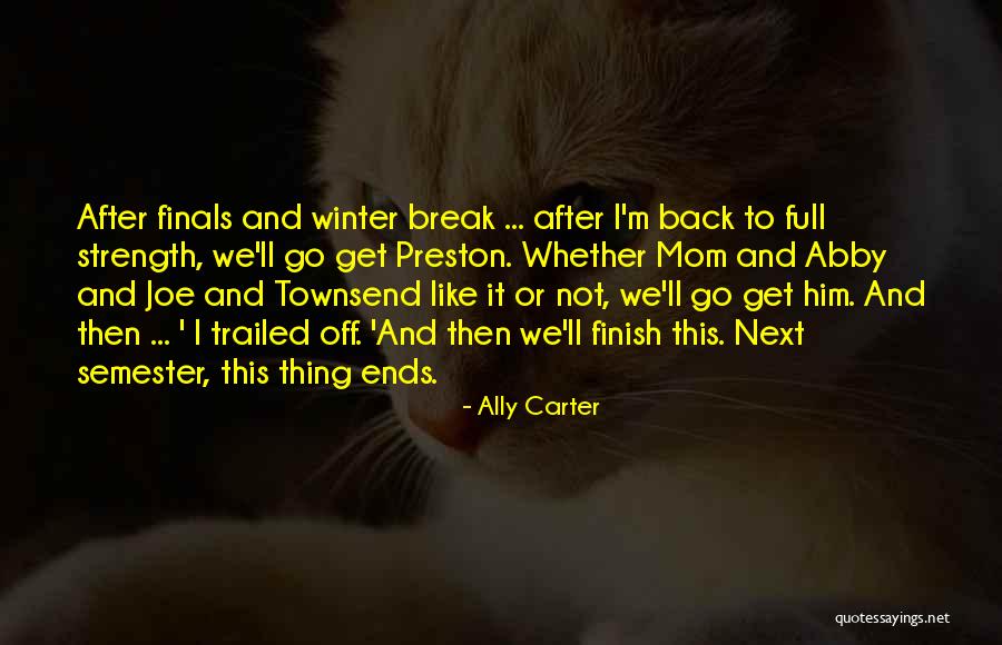 Strength After Break Up Quotes By Ally Carter