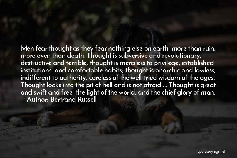 Strength And Courage In Death Quotes By Bertrand Russell