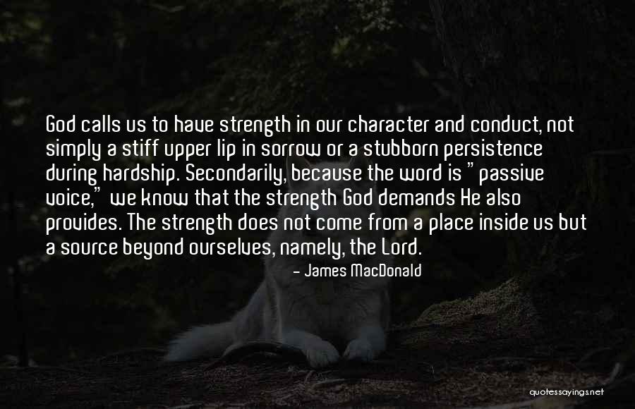 Strength And Persistence Quotes By James MacDonald