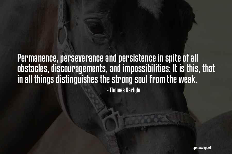 Strength And Persistence Quotes By Thomas Carlyle