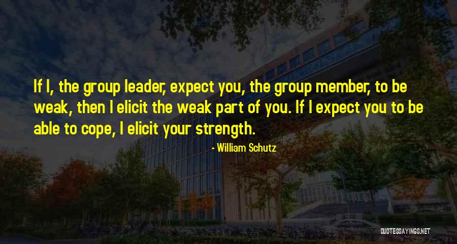 Strength In Group Quotes By William Schutz