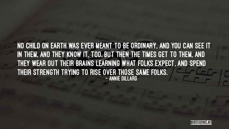 Strength In Trying Times Quotes By Annie Dillard