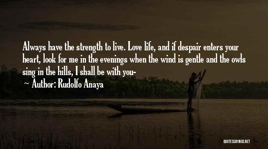 Strength Life And Love Quotes By Rudolfo Anaya