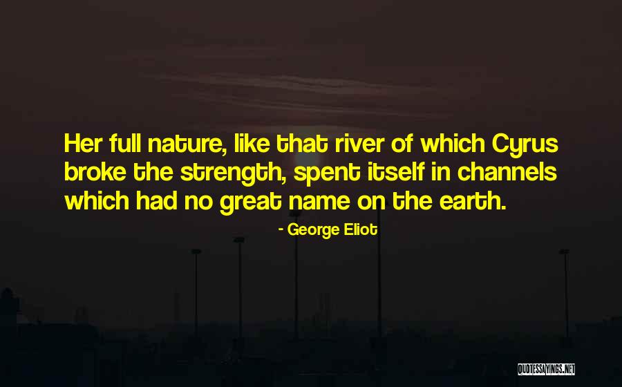 Strength Nature Quotes By George Eliot Strength Nature Quotes By George Eliot