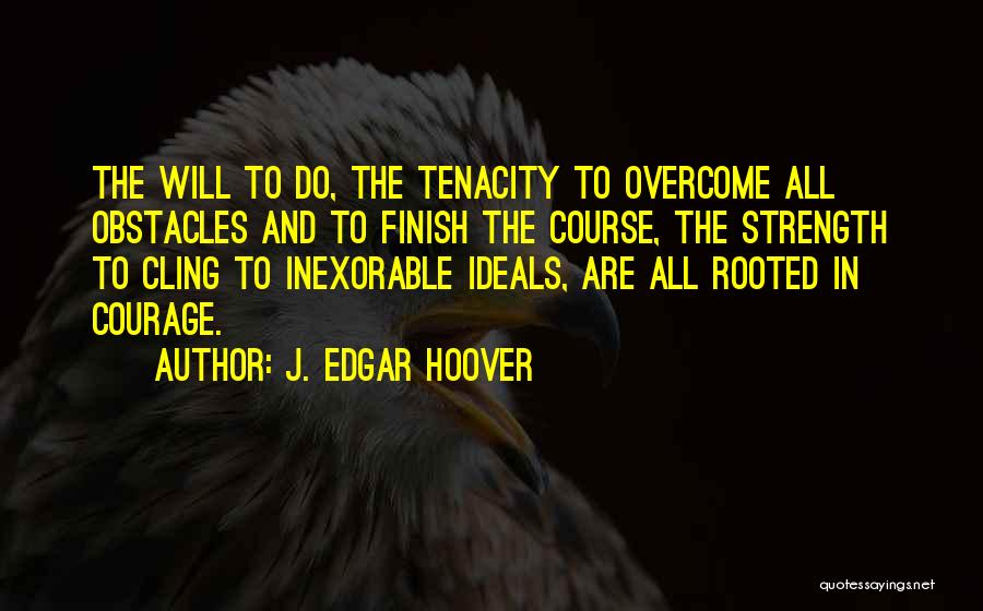 Strength To Overcome Obstacles Quotes By J. Edgar Hoover
